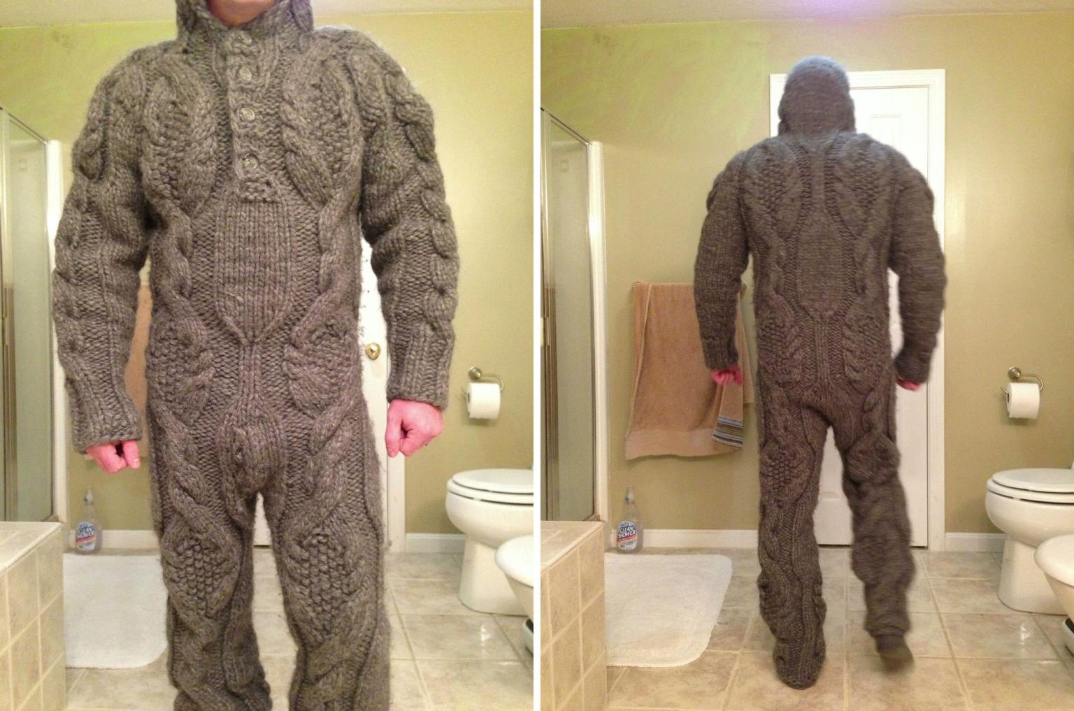 Full Body Knitted Suit For Cold Days