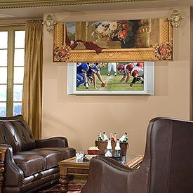 Automated Tapestry Flat Screen TV Cover