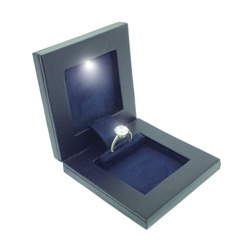 Secret Night Box Flat Engagement Ring Box w/ LED Light