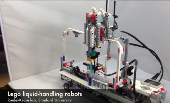 Liquid-handling LEGO Robots for Science Experiments