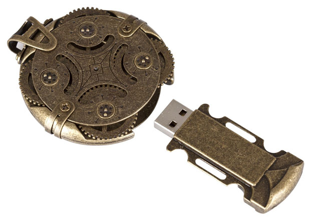 Cryptex Steampunk Round Lock Usb Flash Drive
