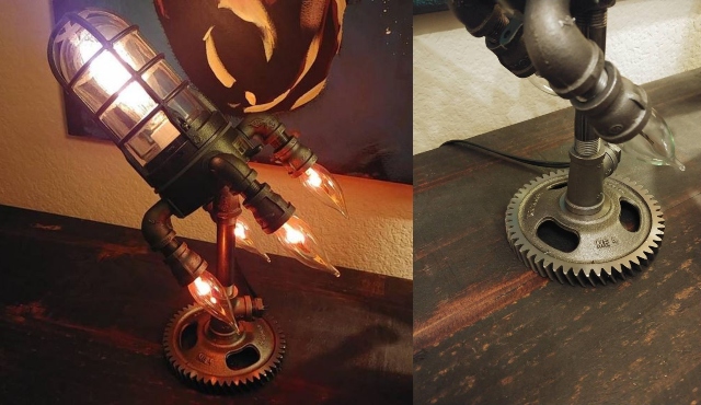 steampunk rocket light