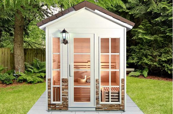 Aleko Ced Kemi Person Canadian Red Cedar Outdoor Sauna