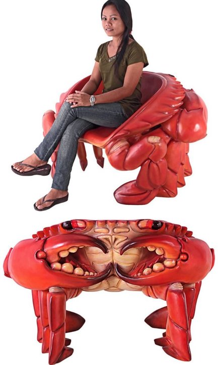 Design Toscano Giant Red King Crab Chair