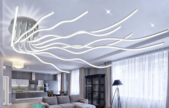 Wave Strings Ceiling Light with Adjustable Color Temperature