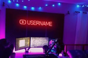 Customizable YouTube/Twitch Neon Sign